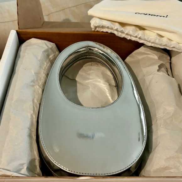 COPERNI -MIRRORED SYNTHETIC MINI SWIPE BAG SILVER - Picture 2 of 8